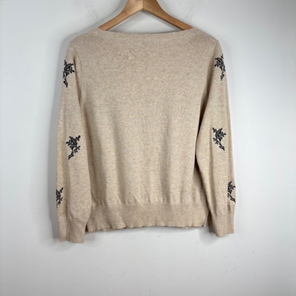 NWT Sundance Meadow Dreams Cardigan XL Embroidered Beige Floral Minimalist Boho - Picture 5 of 11